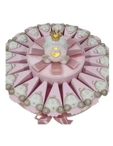 Torta bomboniere carrozza magnete ceramica lucida