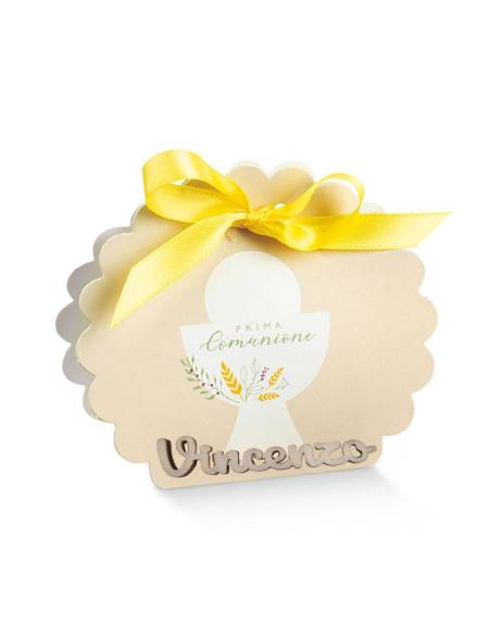 Scatoline Comunione economiche a ventaglio personalizzato con nome