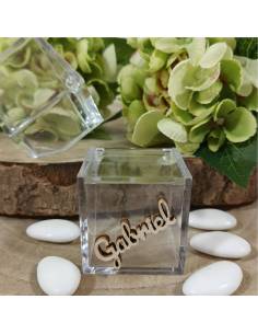 Scatoline portaconfetti Comunione personalizzate plexiglas calice argentato