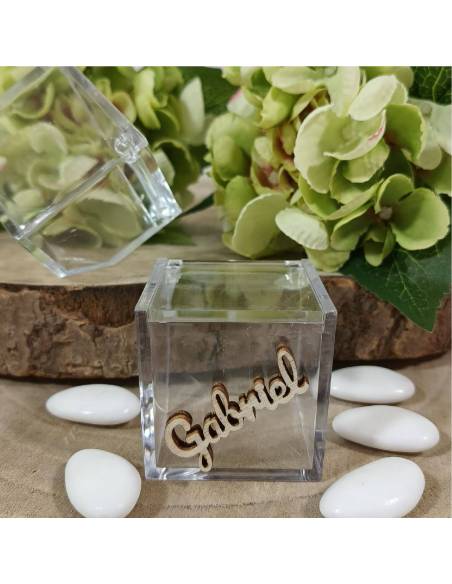 Scatoline portaconfetti Comunione personalizzate plexiglas calice argentato