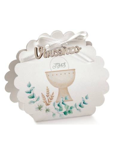 Scatoline portaconfetti economiche prima comunione personalizzate nome festeggiato