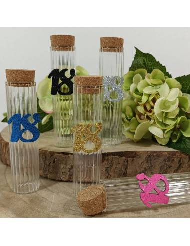 Provette portaconfetti diciottesimo numeretto 18 glitter