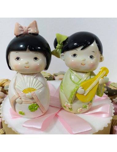 Bomboniere torta giapponesina geisha magnete