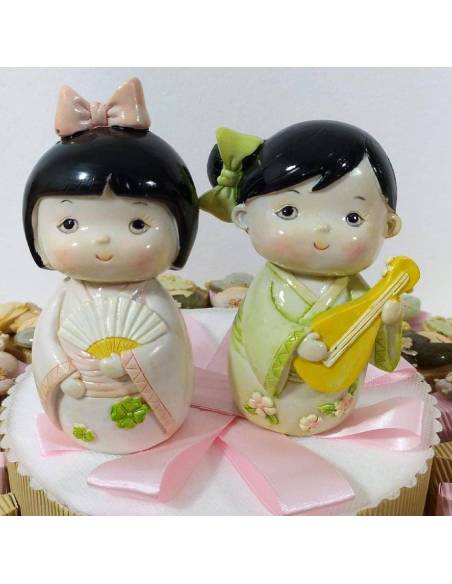Bomboniere torta giapponesina geisha magnete