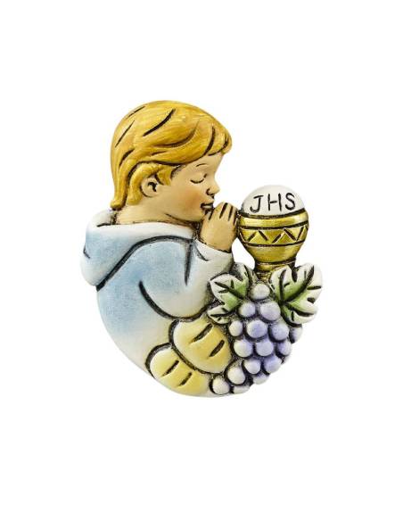 Bomboniere Comunione maschio calamita Eucarestia calice oro