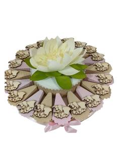 Torta bomboniera elefantino Dumbo rosa per bimba