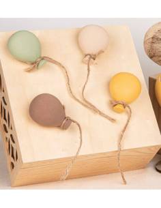 Bomboniere palloncini ceramica satinata calamite in vari colori