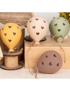 Palloncini bomboniere ceramica satinata a luce led