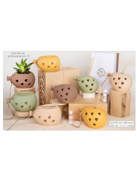 Palloncini ceramica bomboniere con fori a forma di cuore