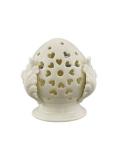 Bomboniere matrimonio pumo ceramica bianca luce led cuori