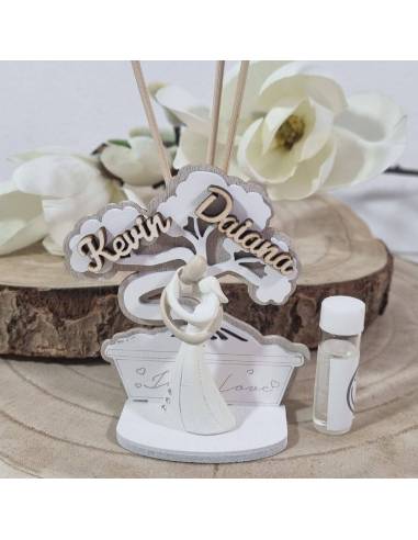 Bomboniere albero della vita profumatore bonsai sposi personalizzati