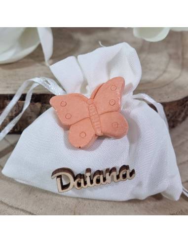 Sacchetti portaconfetti bomboniere pensione farfalla gessetto