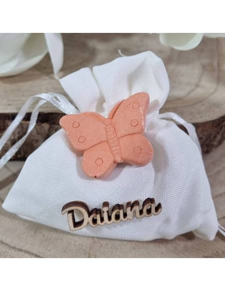 Sacchetti portaconfetti bomboniere pensione farfalla gessetto