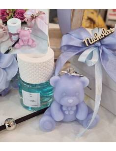 Bomboniera orsetto candela e profumatore ideali per Battesimo laguna Venezia |SindyBomboniere