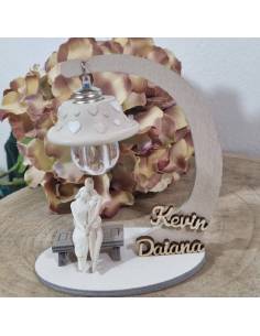 Bomboniere matrimonio OUTLET sposi su panchina personalizzati vita