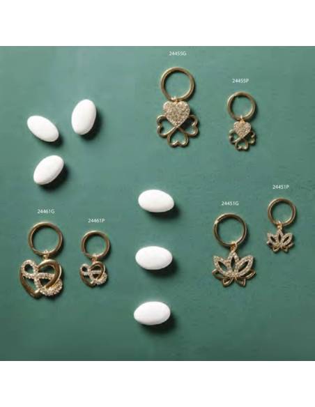 Bomboniere portachiavi Claraluna dorati offerte online