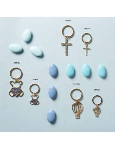 Bomboniere portachiavi ciondoli dorati Claraluna