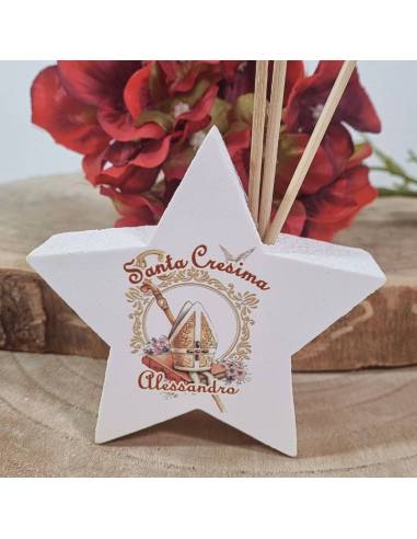 Bomboniere Cresima profumatori a stella immagine sacra