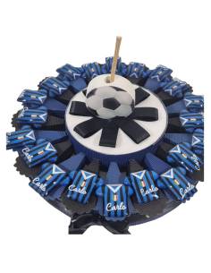 Torta bomboniere inter nero blu a magneti maglietta nome