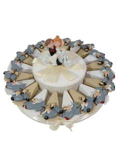 Torta Bomboniere matrimonio tema viaggio calamita sposi