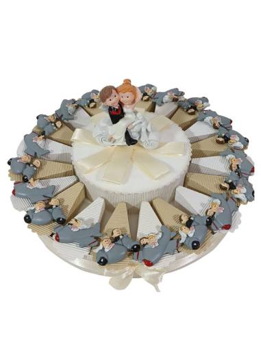 Torta Bomboniere matrimonio tema viaggio calamita sposi