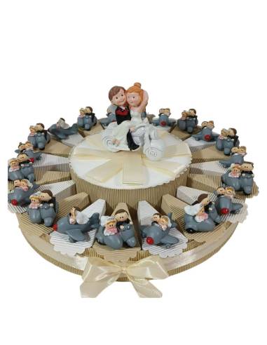 Torta Bomboniere matrimonio tema viaggio statuine