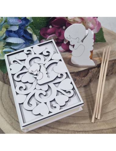 Bomboniere Vangelo Battesimo set profumatore angelo