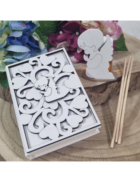 Bomboniere Vangelo Battesimo set profumatore angelo