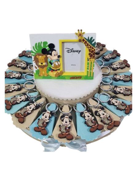 Torta di bomboniere Topolino Savana portachiavi