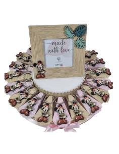 Torta di bomboniere Minnie Savana portachiavi