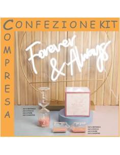 Bomboniere clessidra Claraluna sabbia rosa bimba shop online