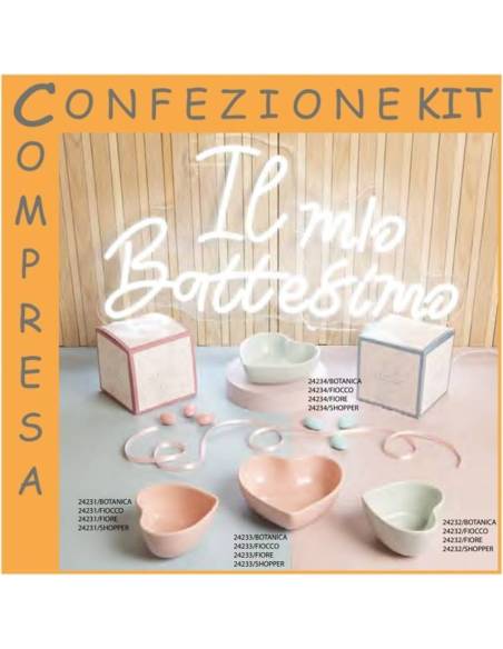 Bomboniere Claraluna Battesimo ciotola cuore