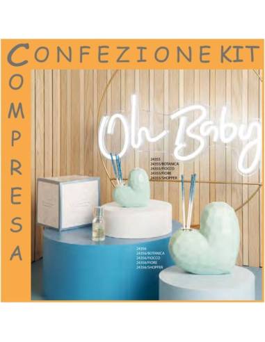 Profumatori ambiente Claraluna bomboniere battesimo cuore sfaccettato