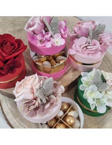 Scatole degustazione confetti bomboniere farfalle i ceramica