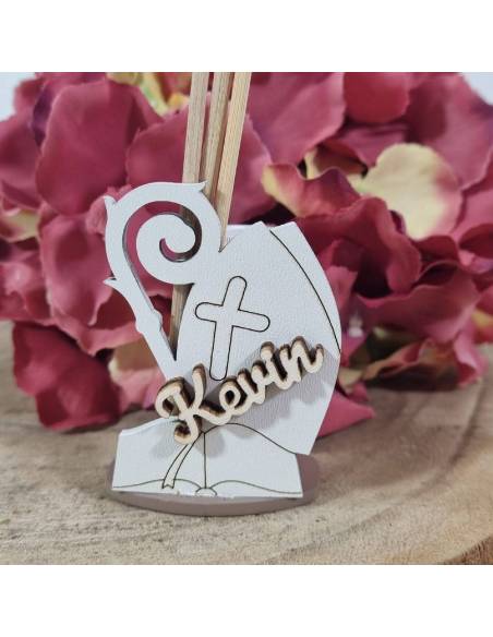 Bomboniere Cresima originali profumatore sacro in legno personalizzato