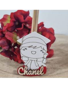 Bomboniere laurea personalizzate profumatore laureata nome legno