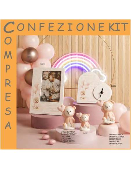 Claraluna bomboniere Battesimo bambina Nascita orsetto