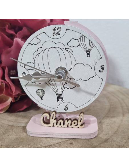 Bomboniere Battesimo utili orologio mappamondo personalizzato rosa