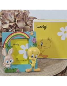 Bomboniere Battesimo Tweety portafoto arcobaleno