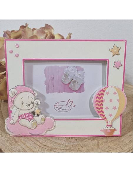 Bomboniera portafoto battesimo bambina elefantina rosa