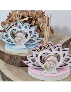 Bomboniere Battesimo con nome Maternità profumatori fiore