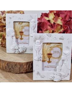 Bomboniere Comunione cornice per foto effetto marmo