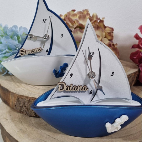 Bomboniere tema mare economiche orologio personalizzato barca a vela