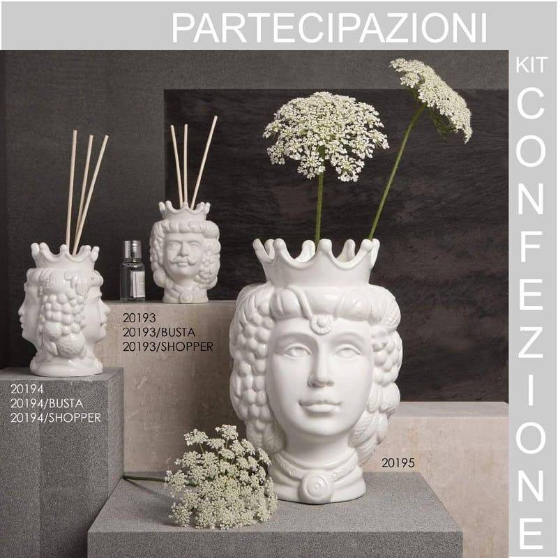 Visi siciliani uomo e donna in porcellana profumatori Bomboniere Claraluna | Sindy Bomboniere