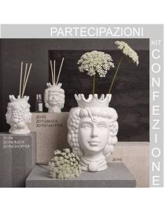 Teste di Moro vaso Claraluna bomboniera in porcellana tradizione Siciliana