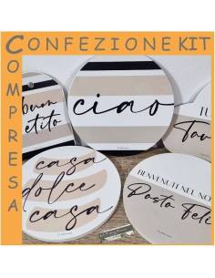 Claraluna bomboniere utili sottopentola cuore e tondo