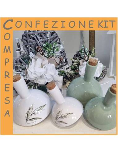 Claraluna bomboniere utili oliera ceramica tema ulivo