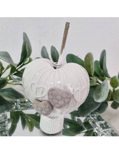 Claraluna bomboniere matrimonio profumatore mongolfiera cuore porcellana 2