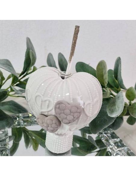 Profumatori Claraluna bomboniere matrimonio mongolfiera bianca