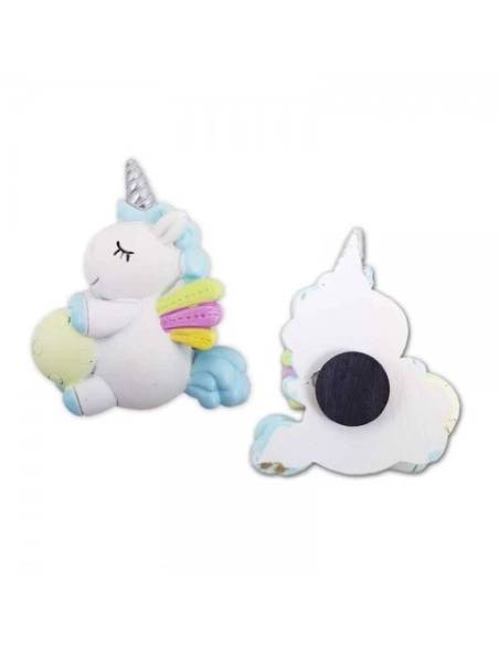 Bomboniere nascita celeste magnete unicorno